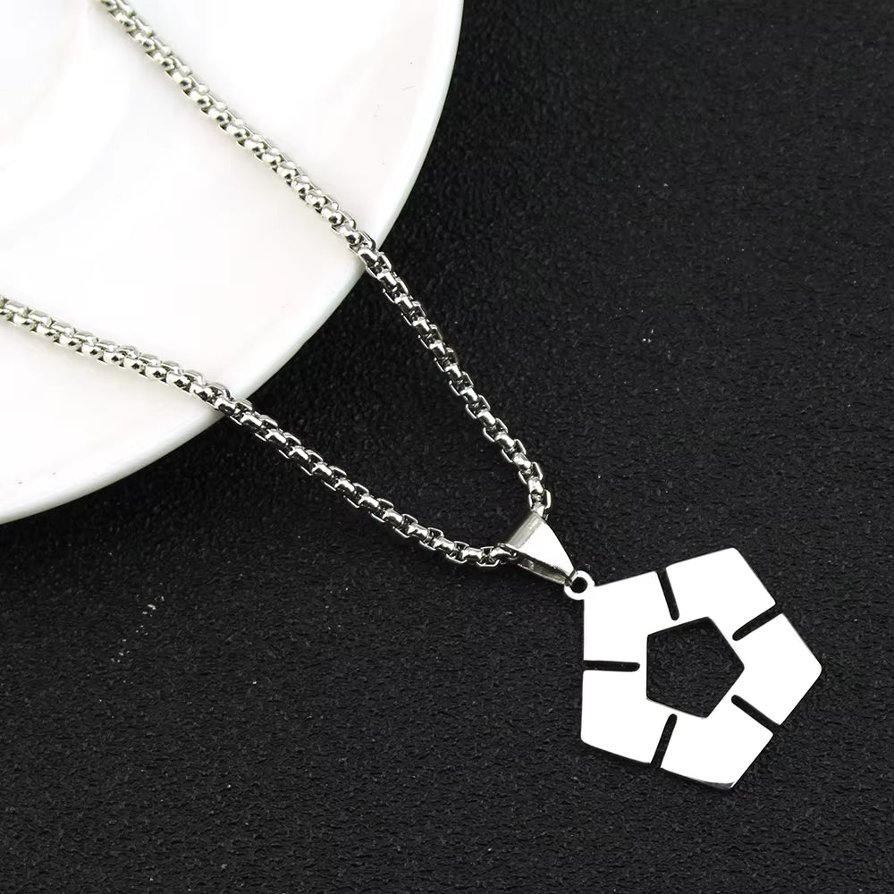 Anime Blue Lock Football Pendant Necklace Men Women Kpop Collar Collares Choker Jewelry Korean Fashion Chain Gifts