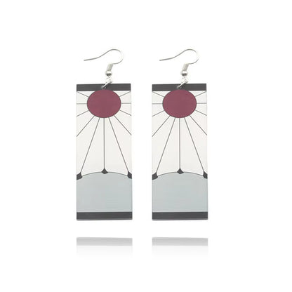 Drop Earrings Anime Acrylic Demon Slayer Kimetsu No Yaiba Blade of Ghost Earings for Women Men Tanjiro Earrings