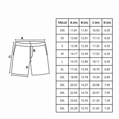 Short De Bain – Drapeau Des Palaos – Tissu Léger – Séchage Rapide