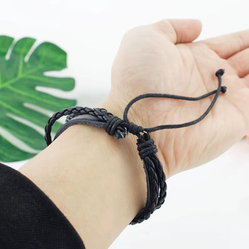 Berserk Symbol Bracelet 18Mm Cartoon Logo Black Leather Bangles Anime Game Fashion Jewelry Boys Gifts MTV13